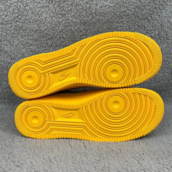 Nike Off White Air Force 1 Low Men 9 Shoes University Gold Lemonade ICA Yellow 1 - Picture 7 of 14